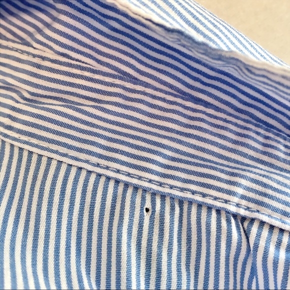 Velvet Heart Blue Stripe Embroidered Blouse w/ Tie Back - Picture 11 of 15